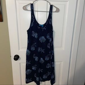 Fresh Produce blue seashell print dress, w pockets
